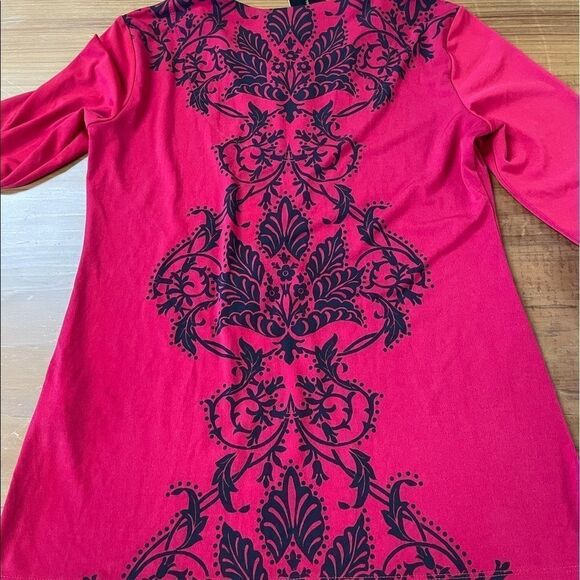 JM Collection Red Blouse  - Picture 9 of 9